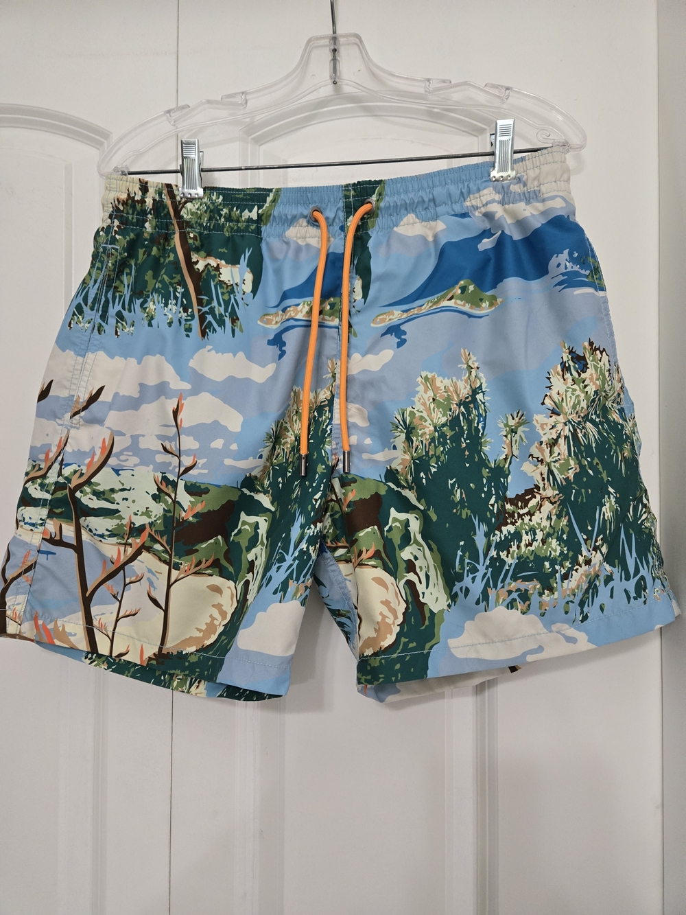 Rodd & Gunn Men's Triton Peak Light Blue Tropical Swim Trunks